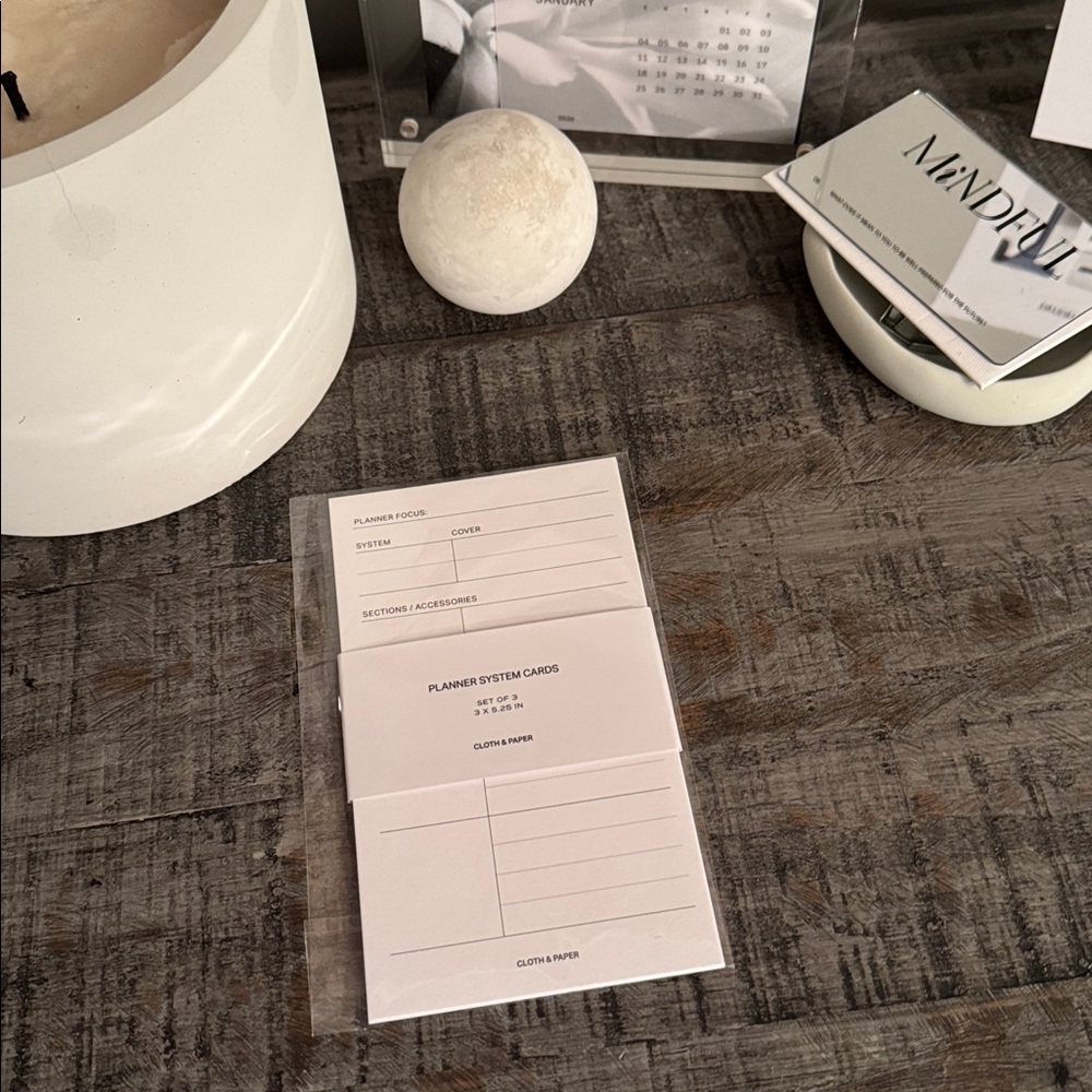 🏷️ NWT Cloth & Paper Planner System Cards
